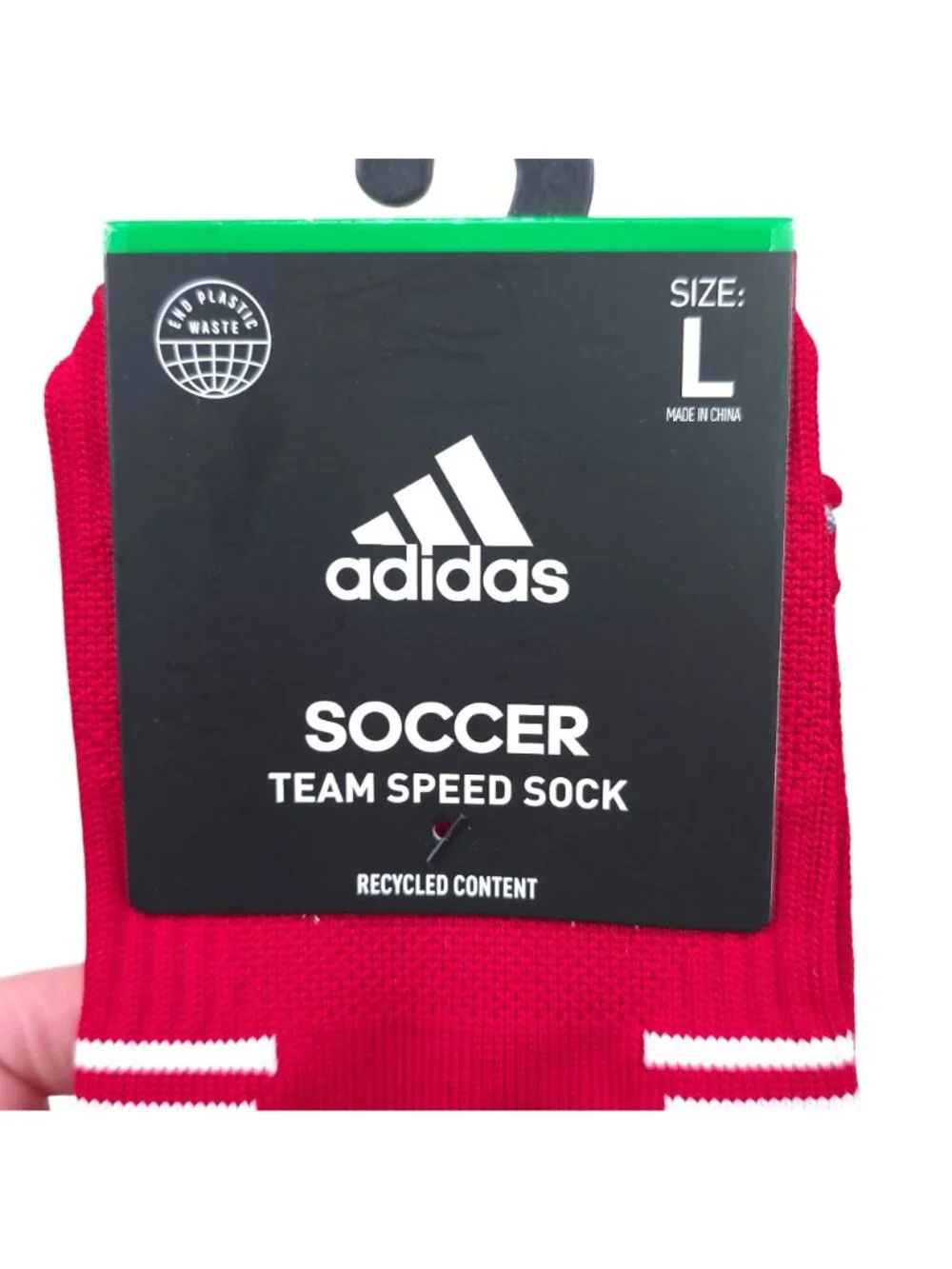 Adidas Soccer Team Speed Socks L Aeroready Compression Cushioned Recycled Fabric